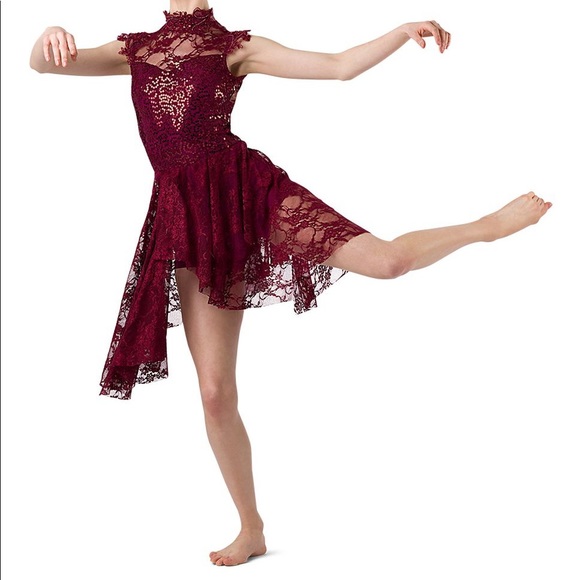 maroon dance costume